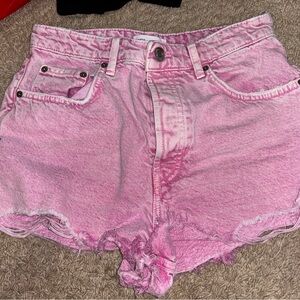 Pink Zara Jean Shorts